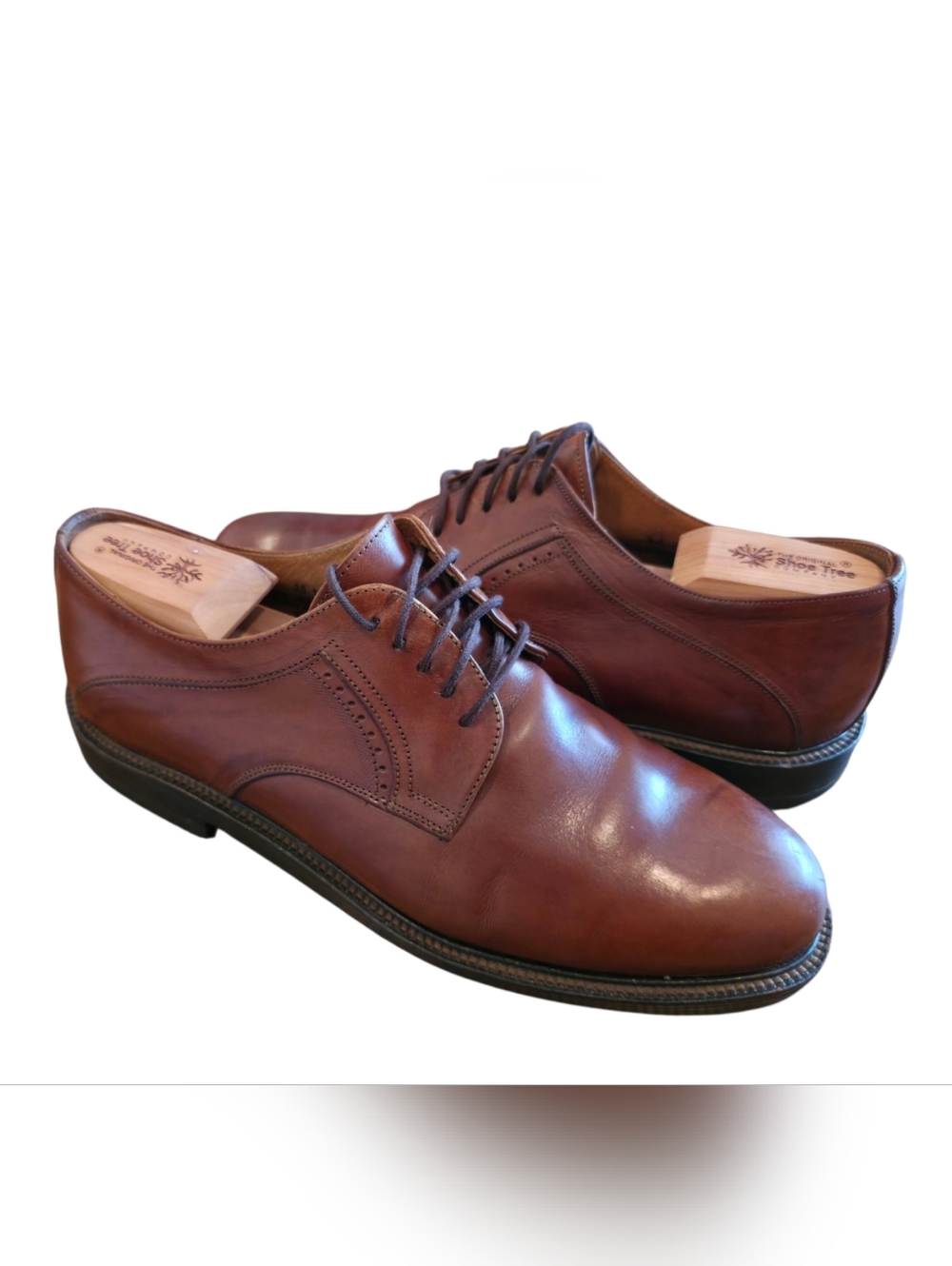 Johnston & Murphy Brown Italian Leather Dress Shoes Size 10.5